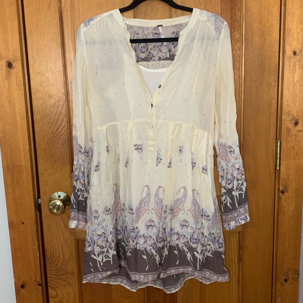 COPY - Free People Sierra Valley Dress White with Slip
